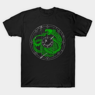 Jourmungand Shield (Green Line) T-Shirt